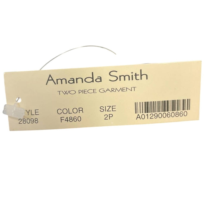 New Amanda Smith Petite Suits 2P PolyCotton Textured Black Squares Career Pants