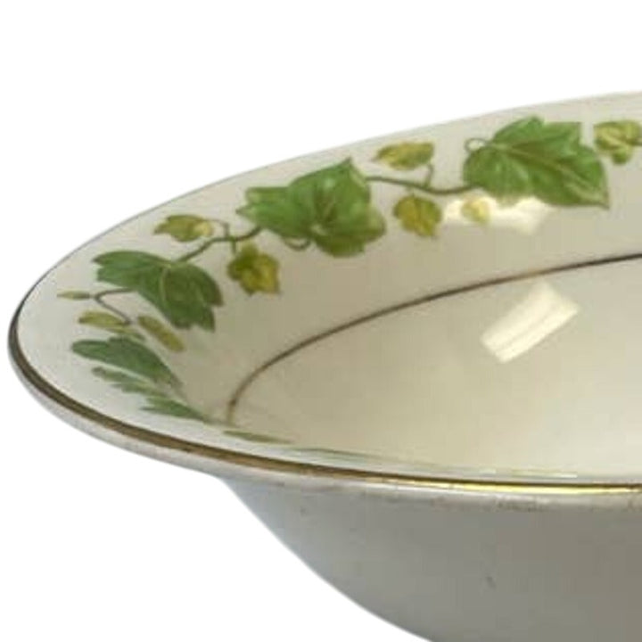 Vintage Pope Gosser China Made in USA American Ivy Leaf Gold Oval Serving Bowl