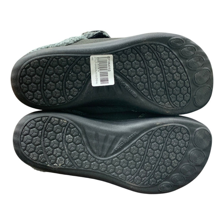 LeIsfIt Mens Size 11 Gray Slide On Memory Foam Hook Loop Adjustable Slippers