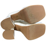 Wetkiss Womens Size 6 White Faux Leather 5.5" Platform Heel Knee High GoGo Boots