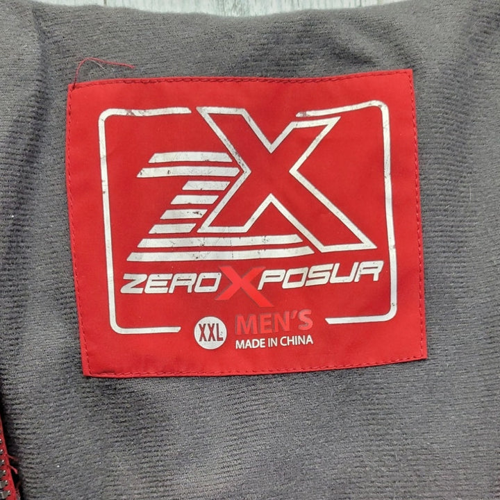 ZeroXPosur Mens XXL 100% Polyester Double Zipper Removeable Hood Lined Coat