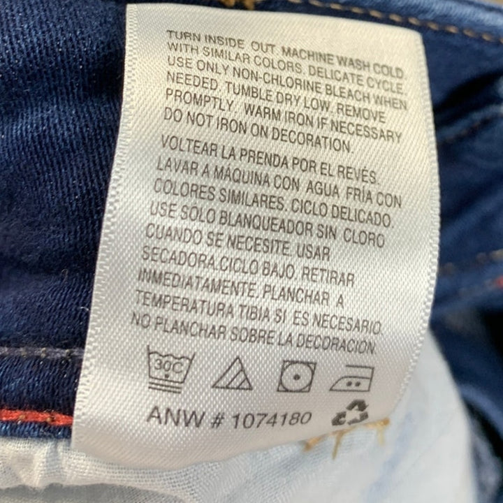 Wallflower Juniors Size 13 The Ultra Fit Factory Whiskered Denim Blue Jeans