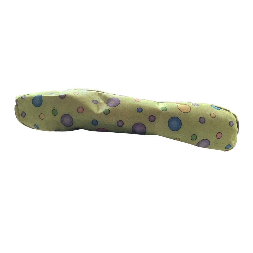 Green Pink Blue Polka Dot Vinyl Blend Wipeable Shoulder Full Zip Tote Bag