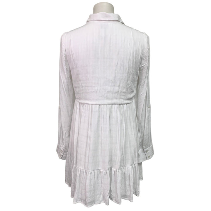 New American Eagle Womens Small Long Sleeve Front Button Collared Shirt Dress