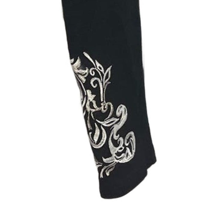 INC Womens 8 Petite 8P Embroidered Elastic Waist Rayon Blend Ankle Leggings
