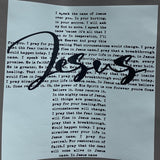 New Upcycled Hand Printed I Speak the Name of Jesus Bible Shopper Tote Bag