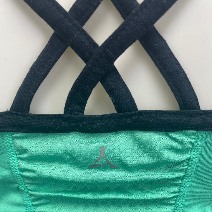 Aspire Womens Medium Athletic Shelf Bra Lined Criss Cross Back Tank Top