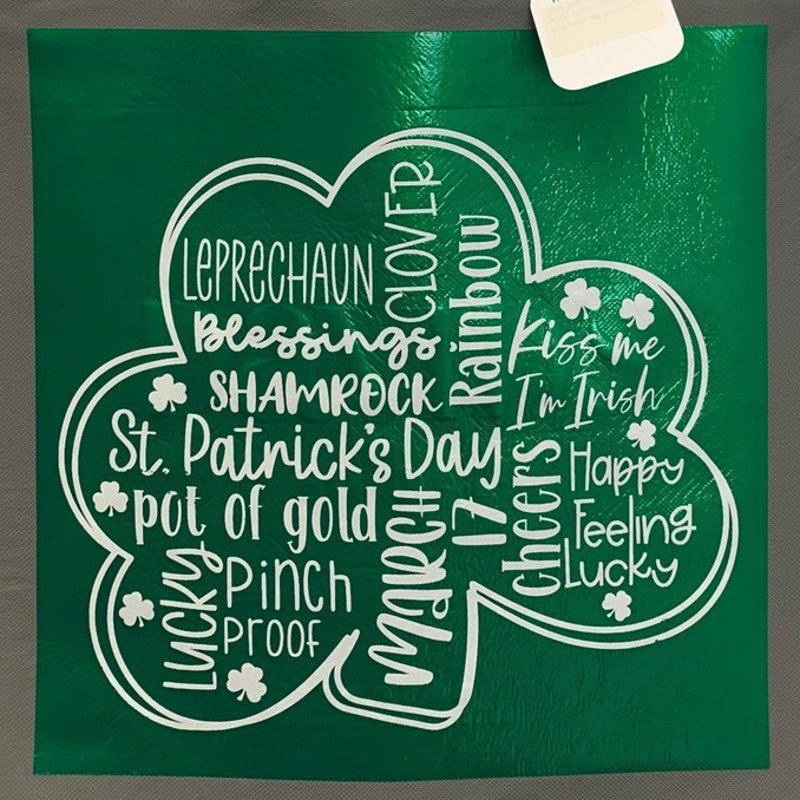 New Upcycled Hand Printed St Patrick&