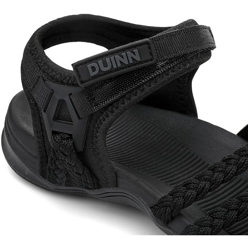Ubfen Womens Size 11.5 Black Hook Loop Open Toe Strappy Comfort Hiking Sandals