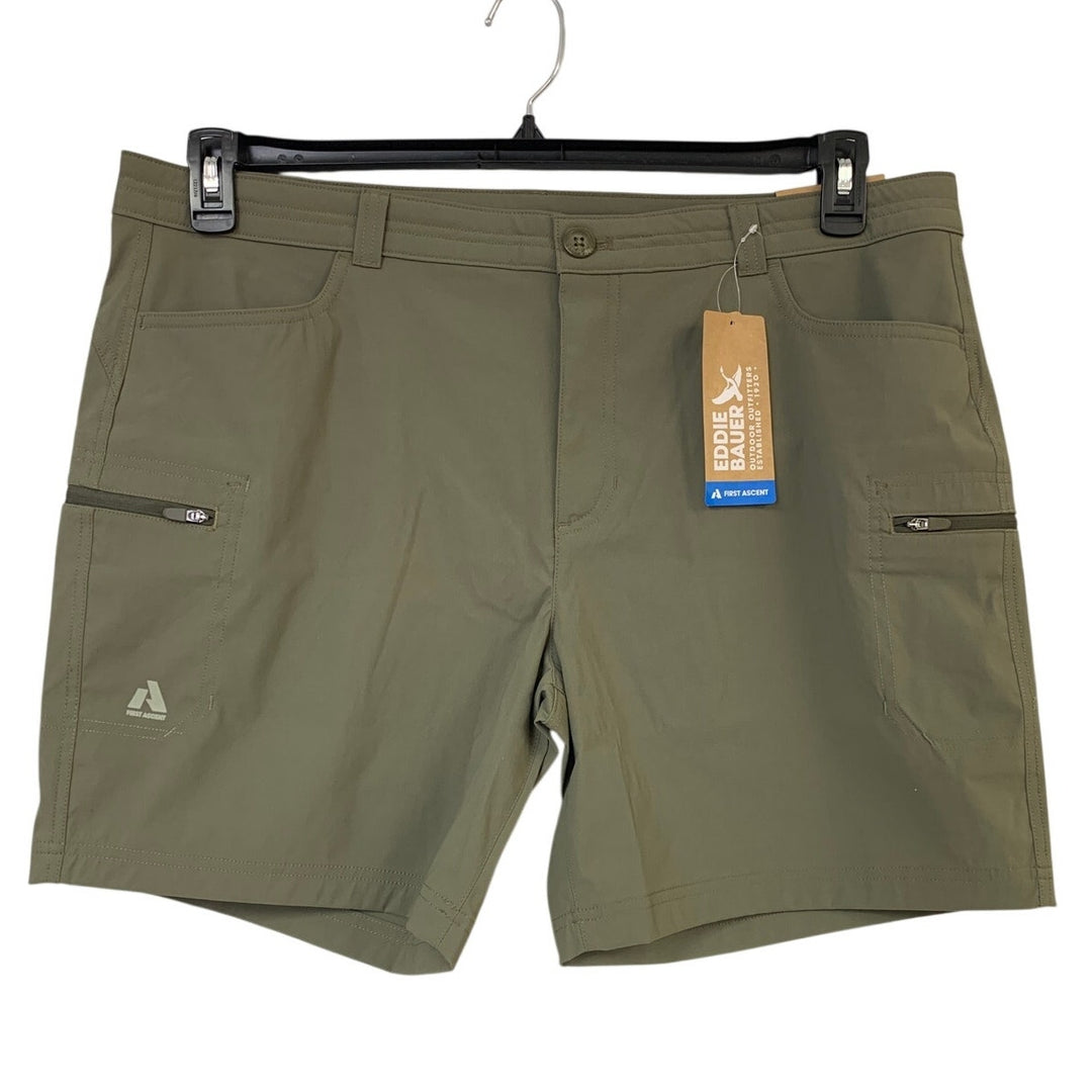 New Eddie Bauer Womens Size 18 Slate Green UPF 50+ Guide Shorts w Pockets