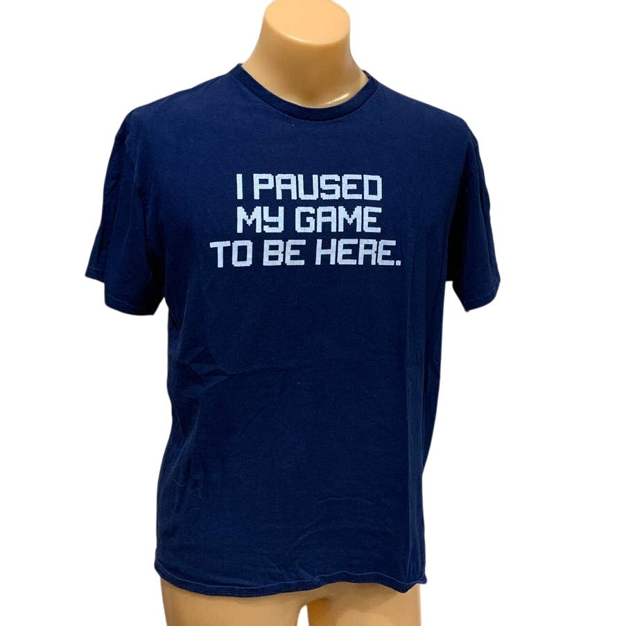 Delta “I Paused My Game to Be Here” Gamer Tee, Large, 100% Cotton