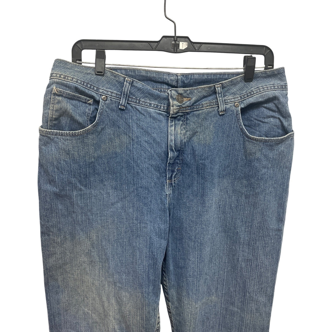 Riders by Lee Womens 20W Stretch Cotton Straight Leg Med Wash Denim Blue Jeans