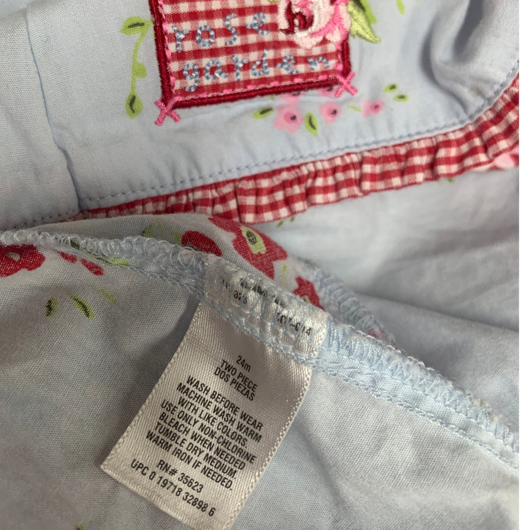 Lot of 2 George Rose Garden Baby Girl 24 Months Floral Sleeveless Halter Dresses