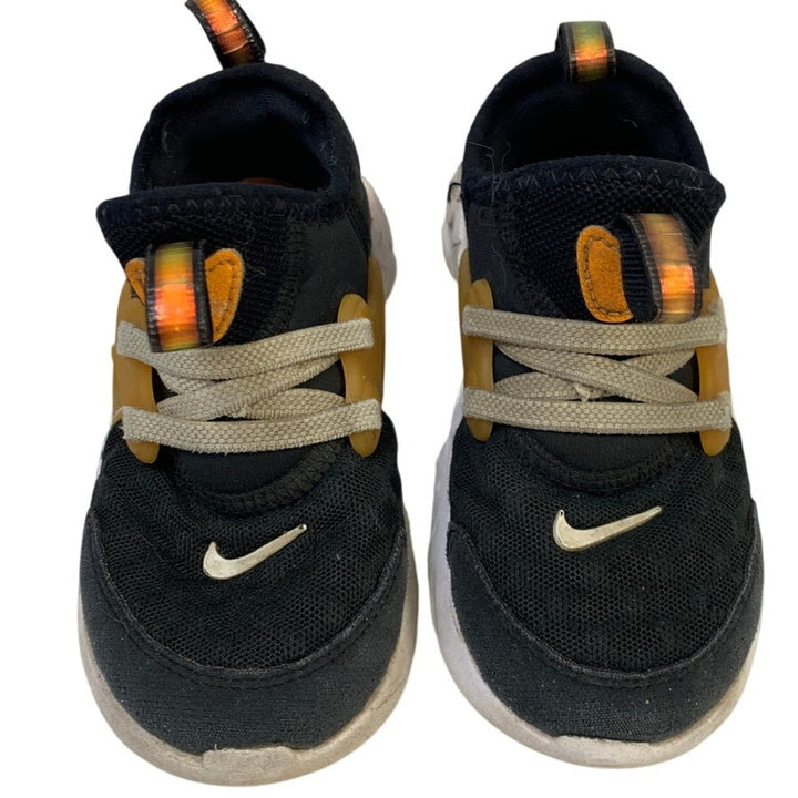 Nike Toddler Boys Size 8 Orange Black Sneakers Lace Up Round Toe Shoes EUC