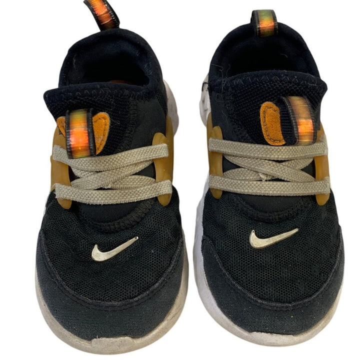 Nike Toddler Boys Size 8 Orange Black Sneakers Lace Up Round Toe Shoes EUC