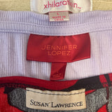 3 Jennifer Lopez Susan Lawrence Womens Large SHort SLeeve VNeck Tops Blouses