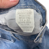 Vintage Wrangler Womens Size 14 X 32 100% Cotton High Waist Denim Blue Jeans