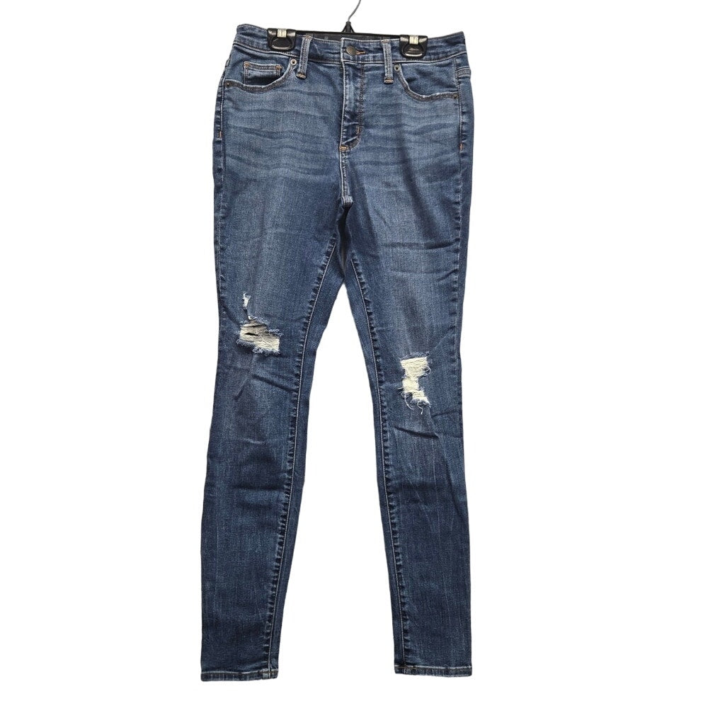 Universal Thread Womens 4 High Rise Skinny Factory Distressed Denim Jeans