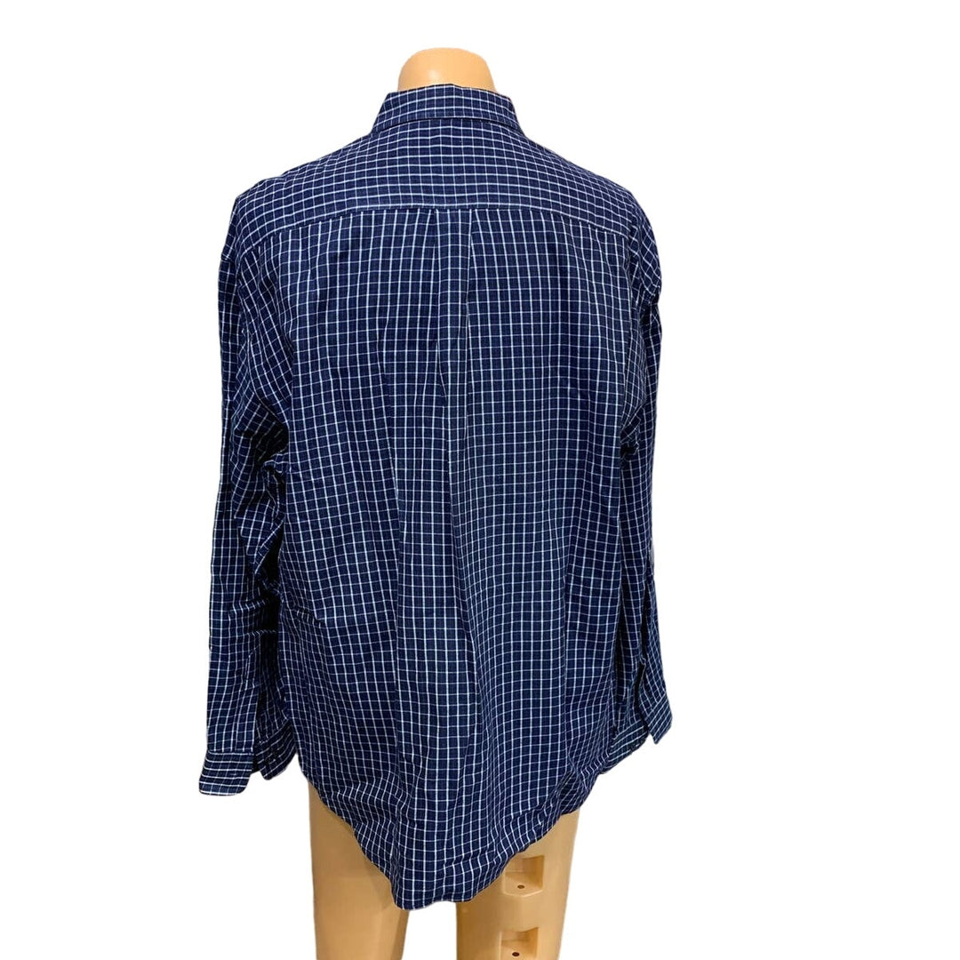 Dockers Mens XXL Plaid Grid 100% Cotton Long Sleeve Button Down Casual Shirt