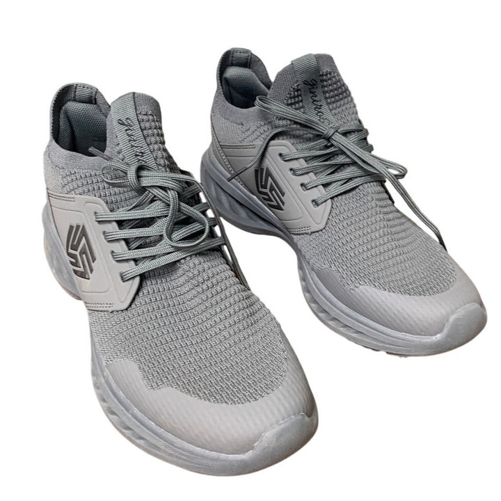 Giniros Womens Size 8 Gray Mesh Slip On Walking Running Breathable Sneaker Shoes