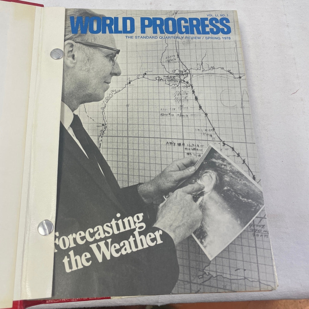 Vintage 1978 World Progress Yearbook Binder Spring Winter Summer Fall Collection