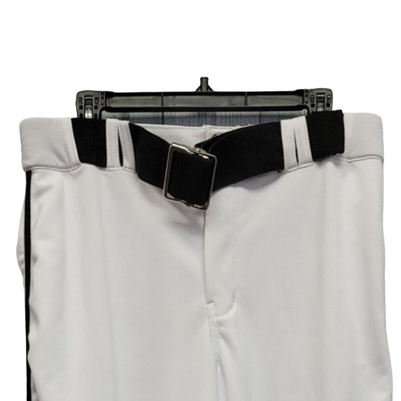 Champro Mens Large 100% Polyester Belted Side Striped Athletic Baseball Pants