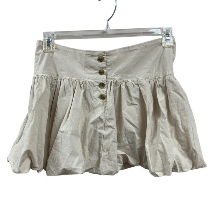New American Eagle Womens Size 4 Light Khaki Tan Stretch Cotton Bubble Skort