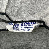 Vintage Rayon Hand Rolled Made In Japan Diamond Geometric Art Fashion Scarf