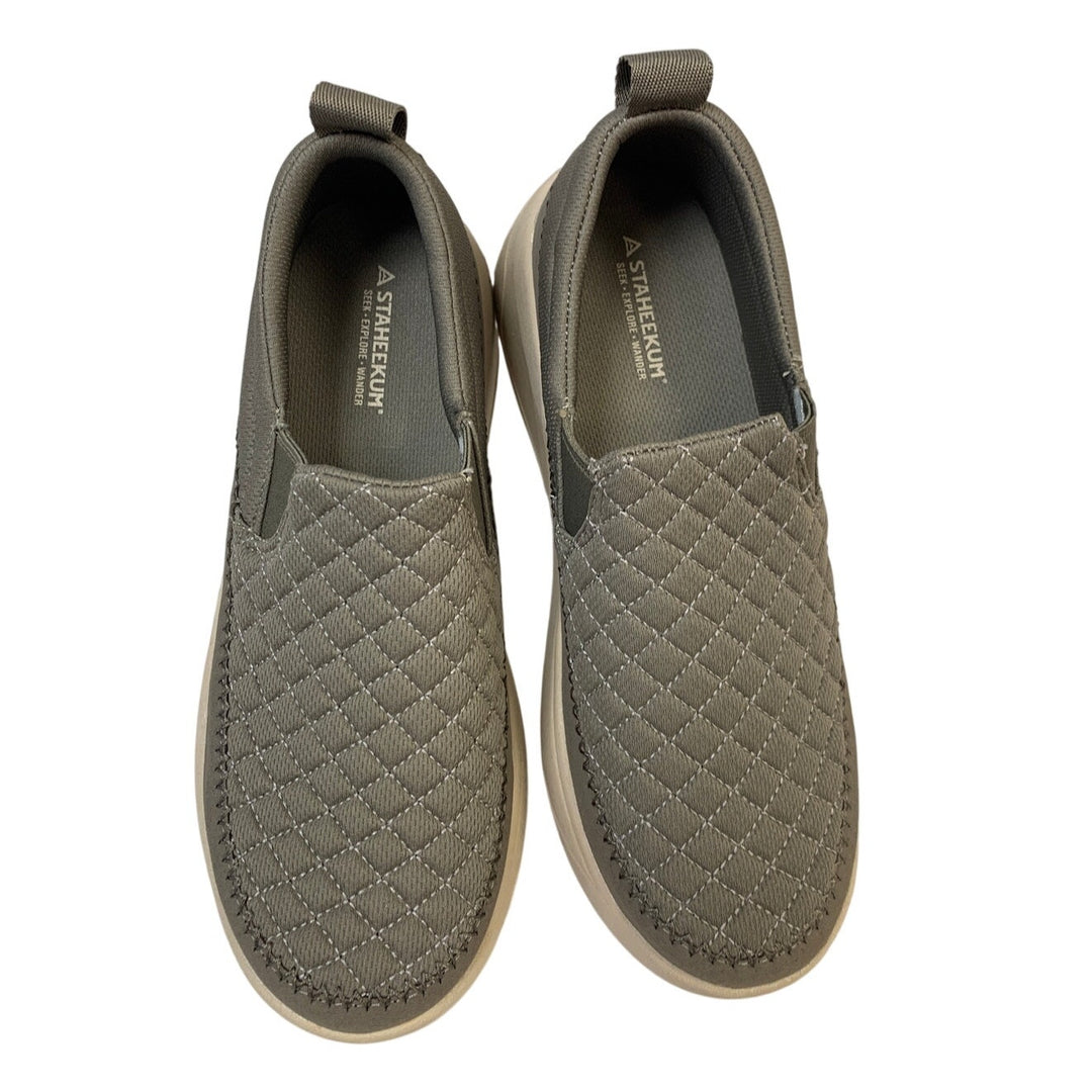 Staheekum Womens Size 9 Taupe Sneakers Quilted Slip On Round Toe Shoes