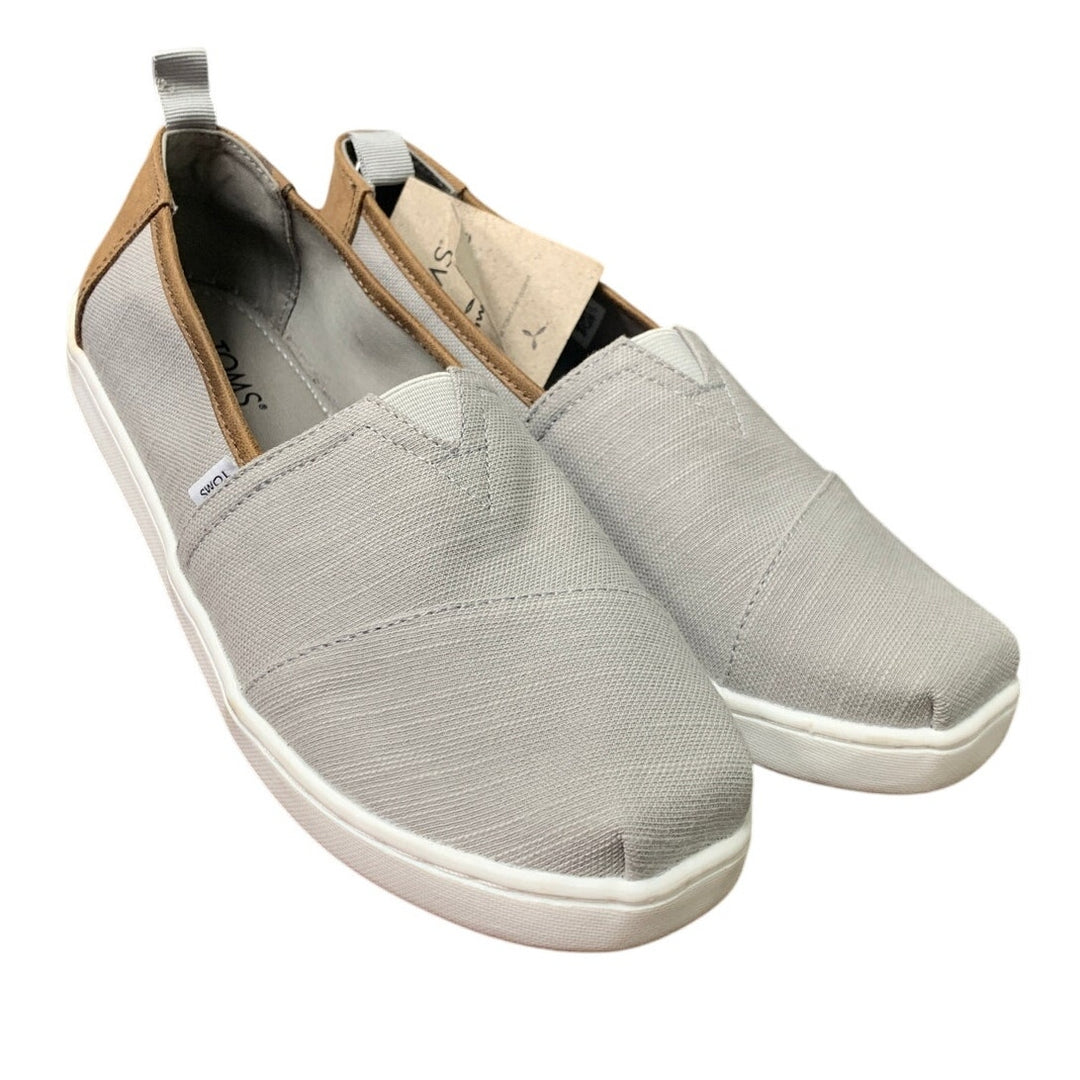 Toms Earthwise Womens Size 6 Gray Recycled Cotton Canvas Slip On Sneaker Shoes