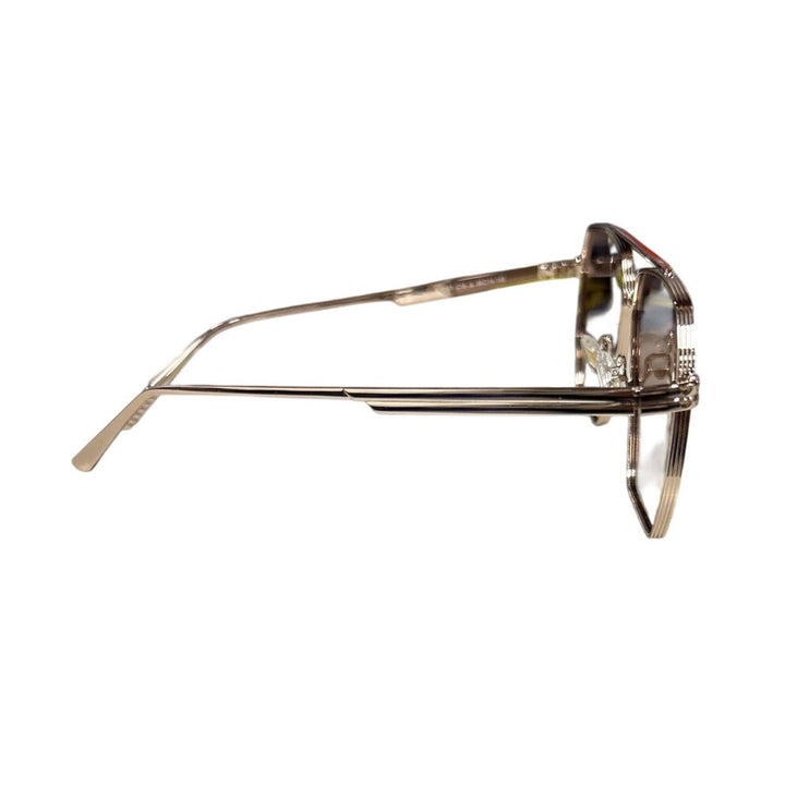 Sojos Mens Gold Frames Retro Oversized Square Sunglasses w Carrying Bag