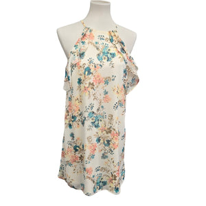 Pink Owl Apparel Womens Medium Floral Spaghetti Strap Lined Sheath Dress