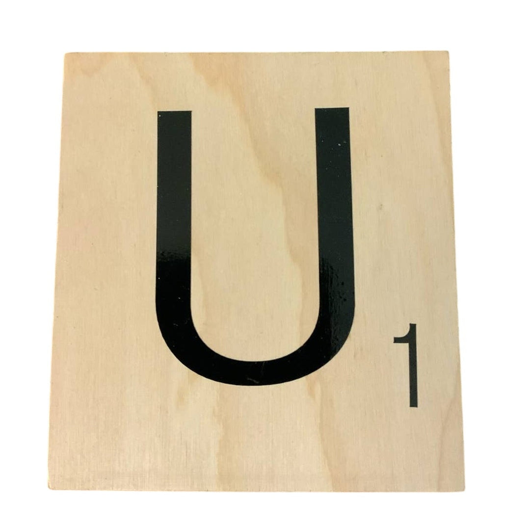 New 5" X 5.5" Scrabble Game Letter Wooden Alphabet Tiles Craft Supply Letter