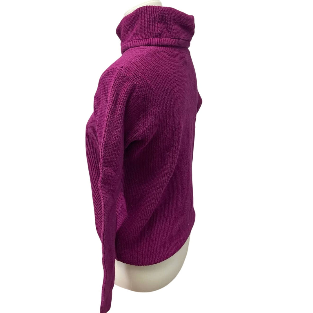 Lauren Ralph Lauren Womens Small Mock Turtleneck Waffled Long Sleeve Sweater