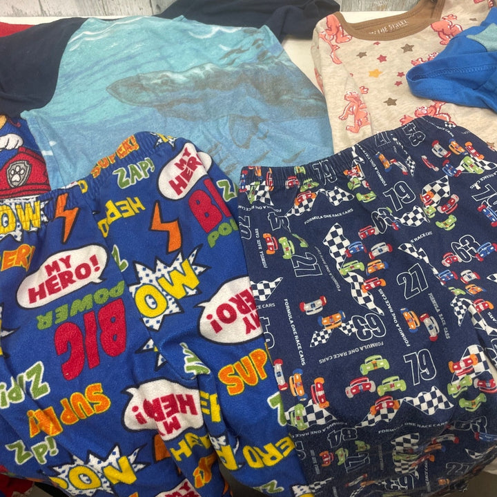 Lot of 6 Baby Boys 2T Paw Patrol Elmo Nemo Carters Lightweight PJs Pants Tops