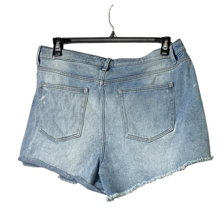 Lot of 2 Time and Tru Womens Size 18 20 Blue Distressed Denim Cutoff Jean Shorts