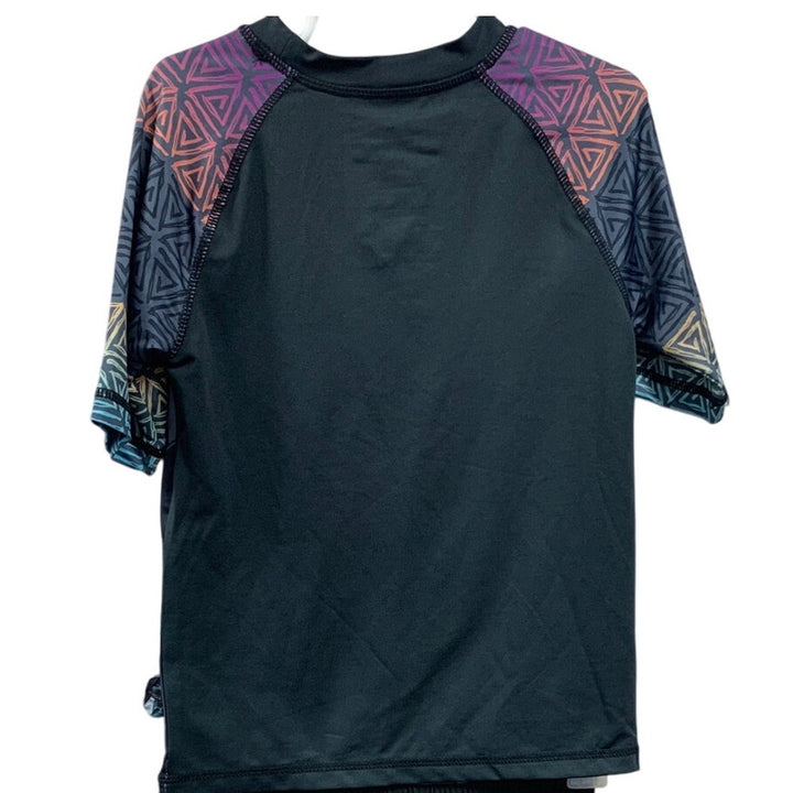 New Marvel Avengers Black Panther Boys Small Short Sleeve Swimming Shirt