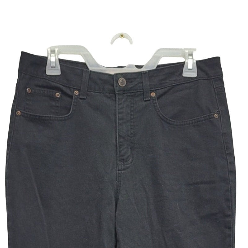 Faded Glory Womens 12 Tall Black Cotton Spandex Classic Denim Jeans w Pockets