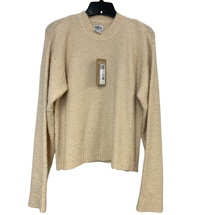New Eddie Bauer Womens XS Long Sleeve Pullover Knit Ivory Cuddle Up Sweater
