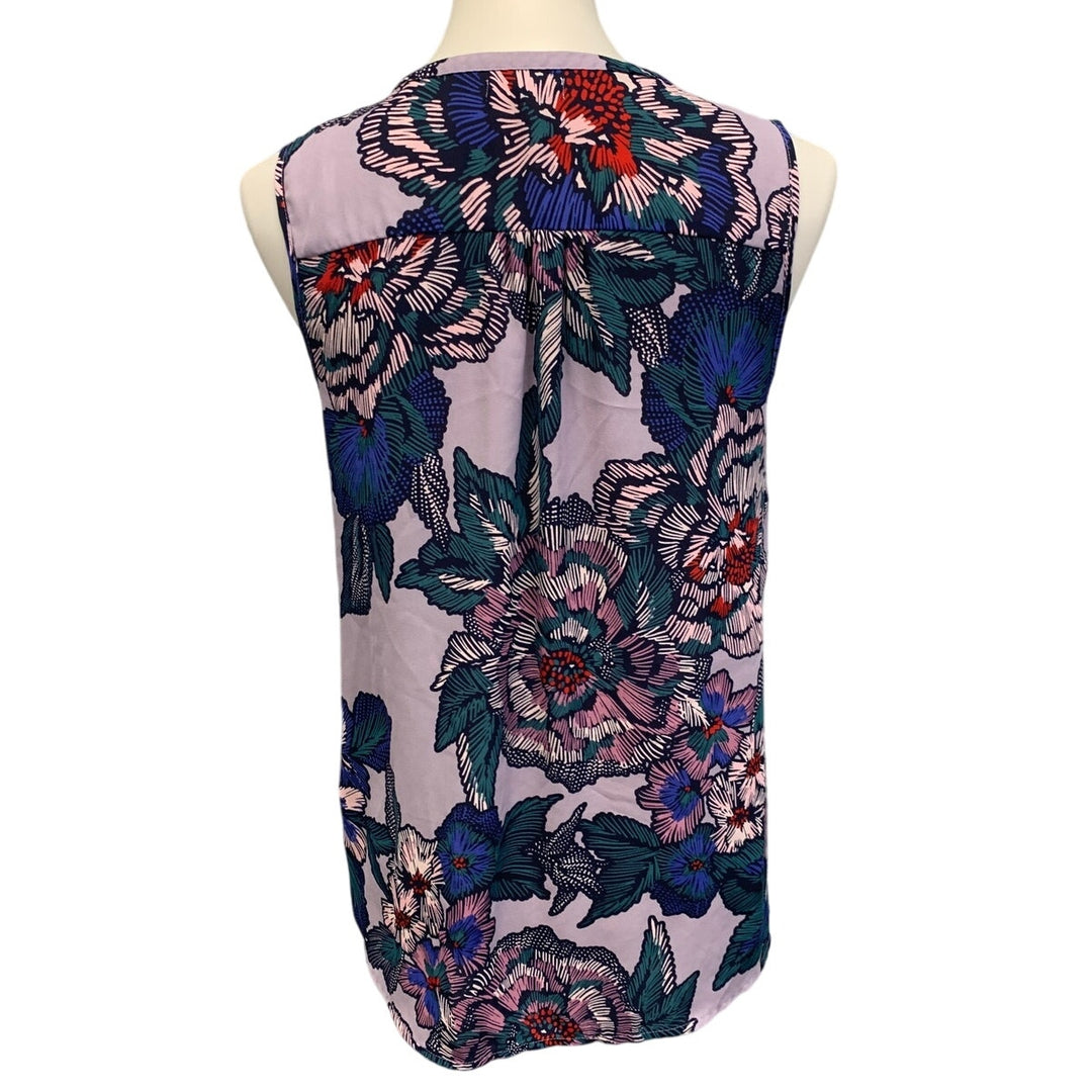 Maurices Womens Medium Sleeveless Floral 100% Polyester Flowy Tank Top Shirt