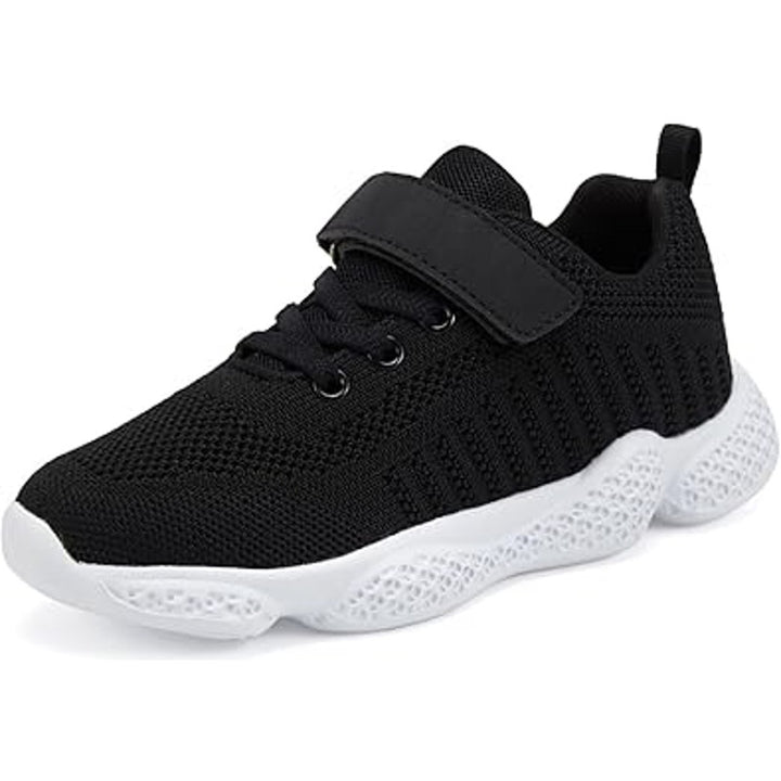 Santiro Little Boys Size 13 Black Hook Loop Slide In Breathable Athletic Shoes