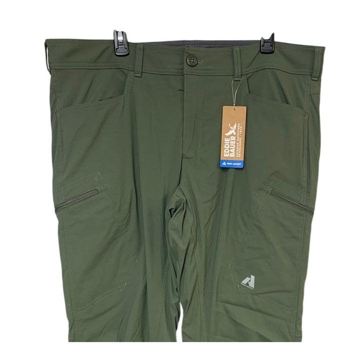 New Eddie Bauer Mens 40 / 36 Army Green Fleece Lined UPF 50+ Guide Pro Pants