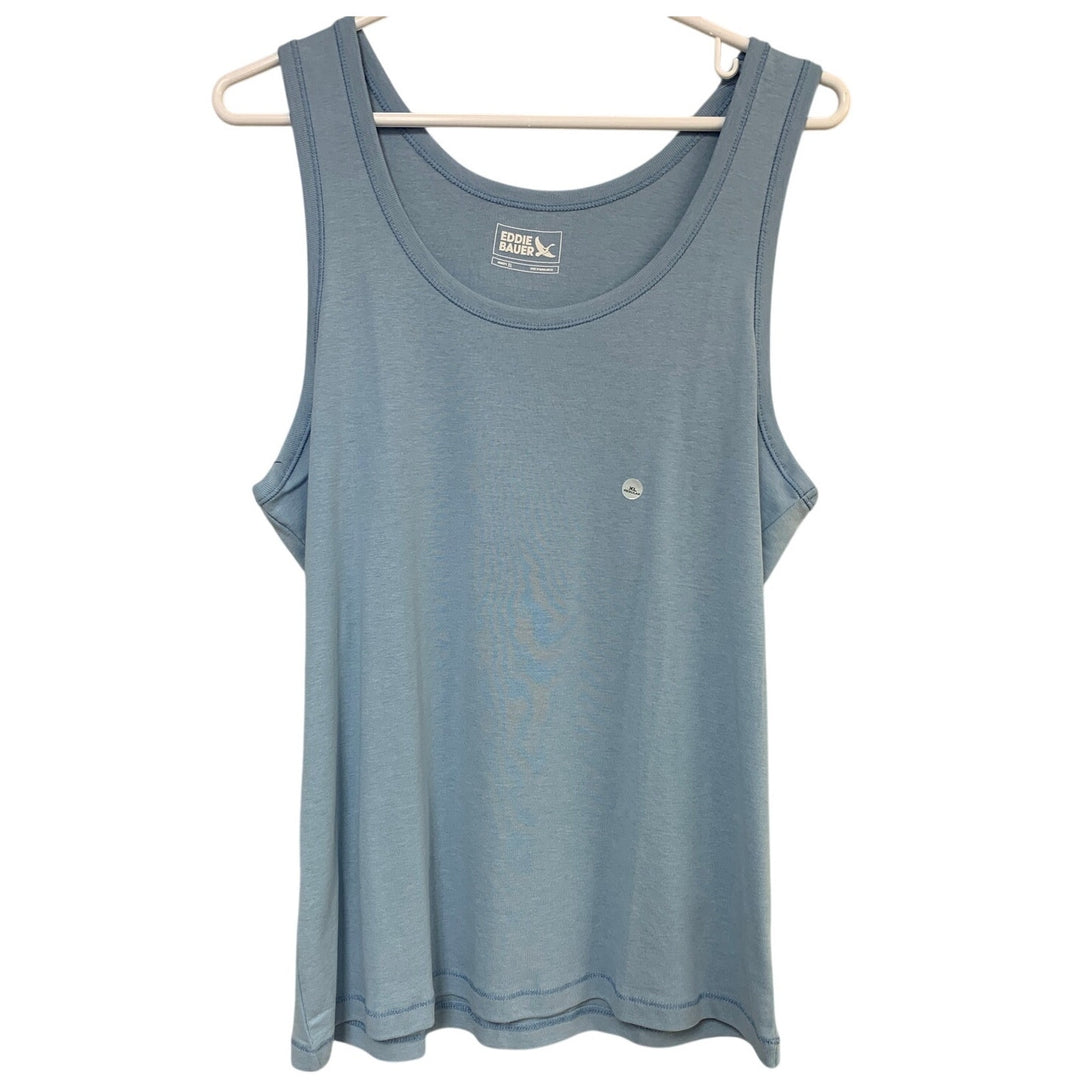 2 New Eddie Bauer Womens XL Blue Yellow Fav Scoop Coast Cimb Ladder Tank Tops