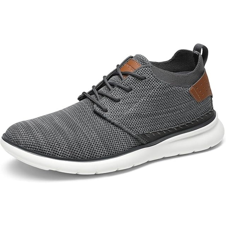 Bruno Marc Mens Size 10.5 Gray Mesh Fabric Lace Up Casual Oxfords Comfort Shoes