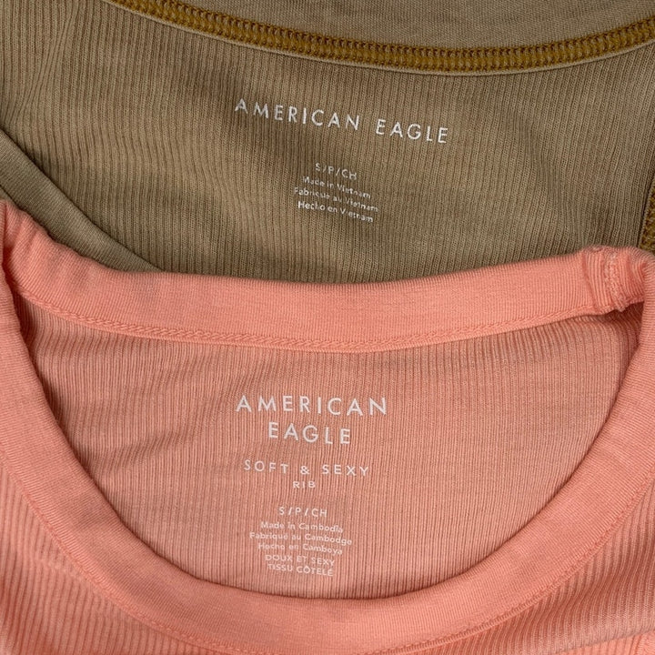 2 New American Eagle Womens Small Soft &amp; Sexy Sleeveless Ribbed Tank Tops