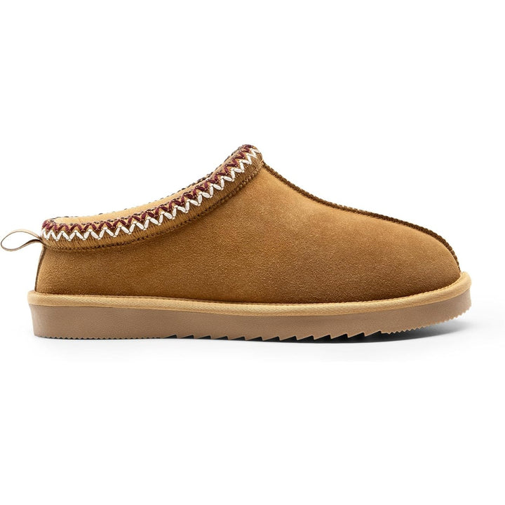 Dream Pairs Mens Size 12 Tan Suede Indoor Outdoor Slide On Comfy Mule Slippers