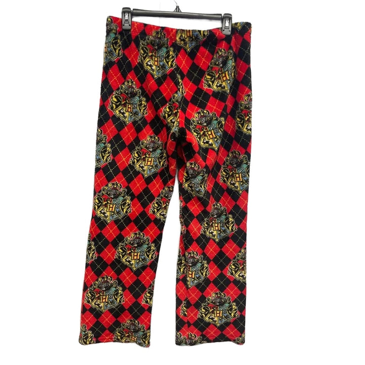 Harry Potter Womens Small Argyle Houses Crest Shield Soft Fleece Pajama Pants
