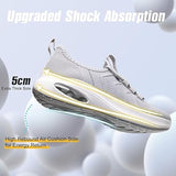 Womens Size 8.5W Wide Gray Lace Up Arch Support Air Cushion Athletic Shoes