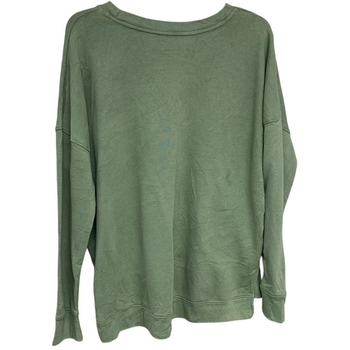 Upcycled Hand Printed Womens 3XL Me So Corny Corn Veggie Long Sleeve Sweatshirt