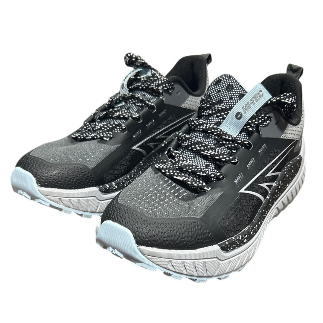 Hi-Tec Womens Size 6 Black Gray Spotted Lace Up Comfort Athletic Tennis Shoes